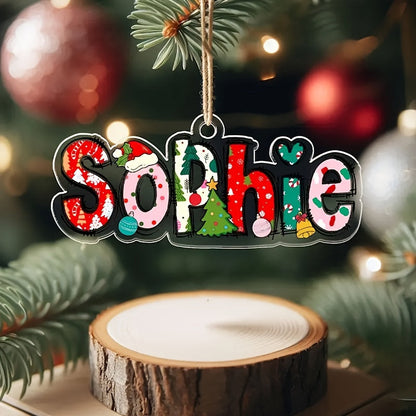 Christmas Tree Ornament - Name Acrylic Letter