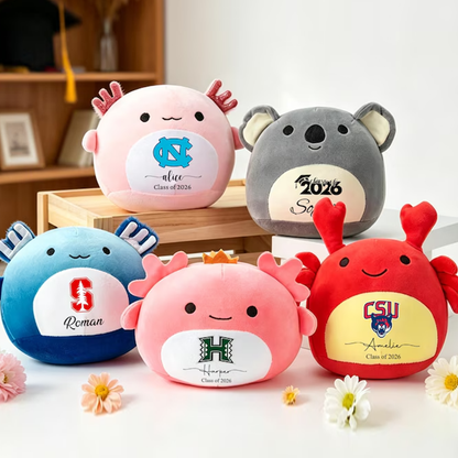 Custom Squishmallow Class of 2026,Plush Gift with Name & Year  Graduation Gift
