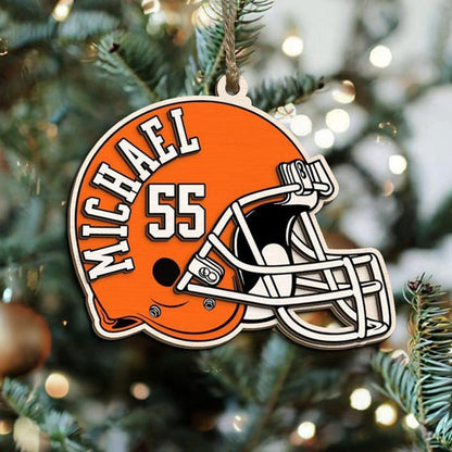 Custom Football Ornament, Football Player Ornament Personalized