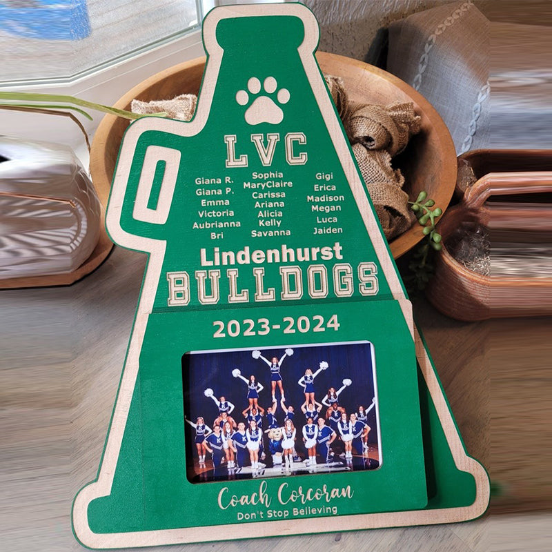 CHEERLEADING COACH GIFT + Personalized Cheerleader Coach Plaque Photo Frame