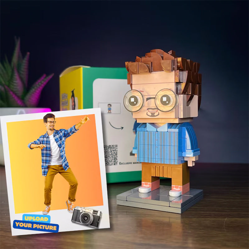 Custom Brick Mini Figures of You and Pets