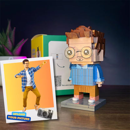 Custom Brick Mini Figures of You and Pets