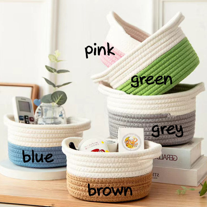 Cotton Woven Rope Personalized Baskets Customized Baby Shower Gift