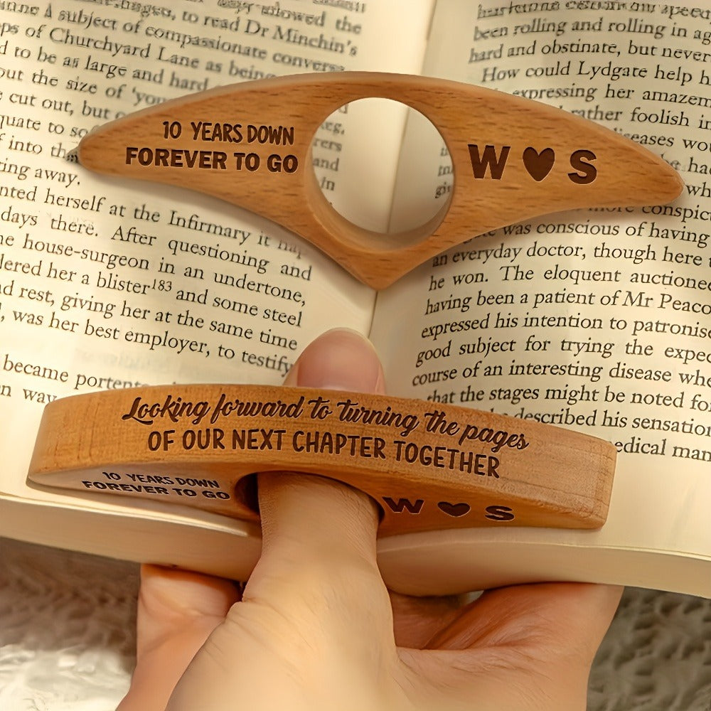 Personalized Engravable  Bookmark Stand with Custom Name & Date/Message