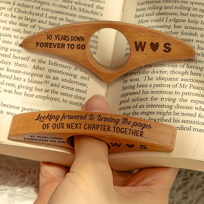 Personalized Engravable  Bookmark Stand with Custom Name & Date/Message