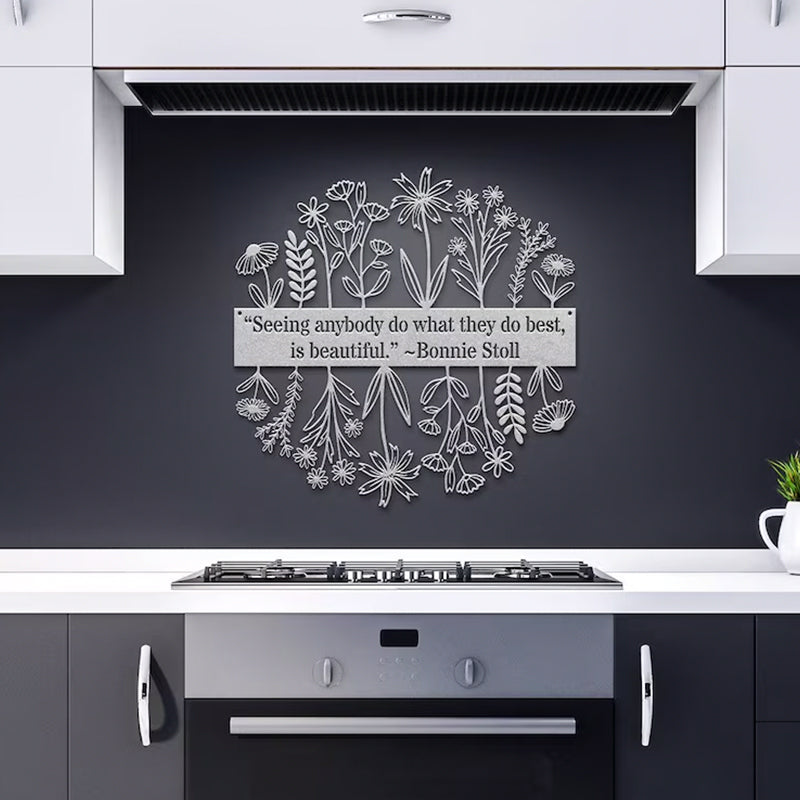 Wildflower Metal Wall Art, Custom Metal Sign