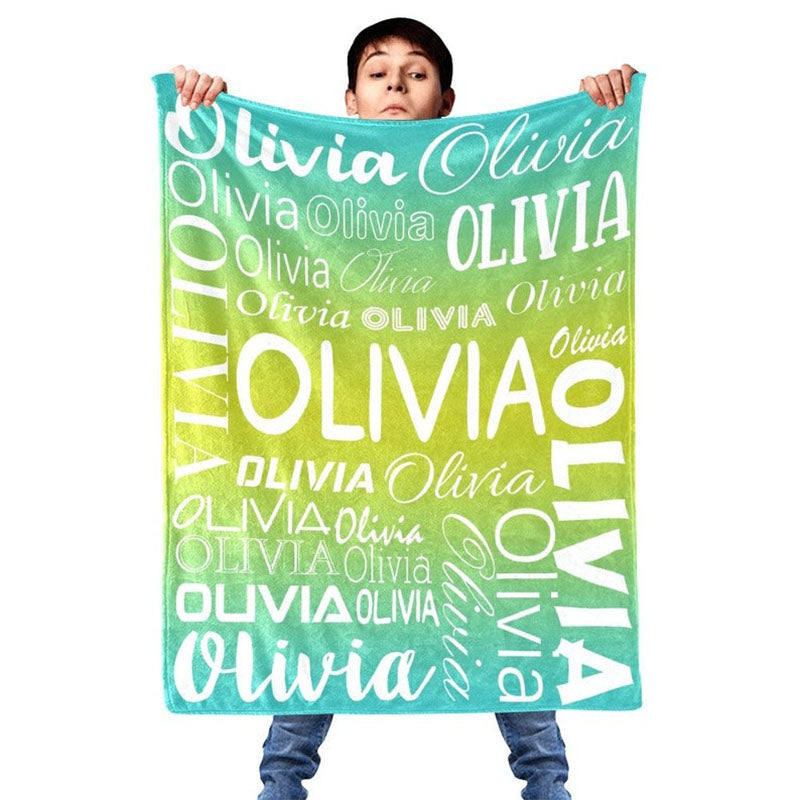 Custom Blanket With Name, Personalized Throw Blankets