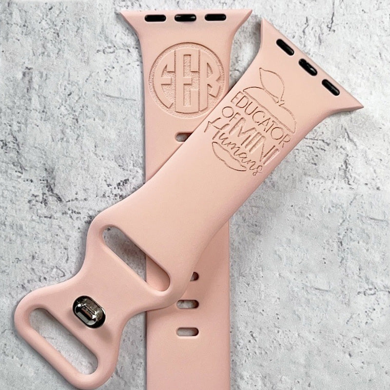 TEACH engraved band for Apple Watch sport silicone