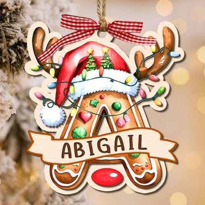Personalized Gingerbread Letter Name Ornament