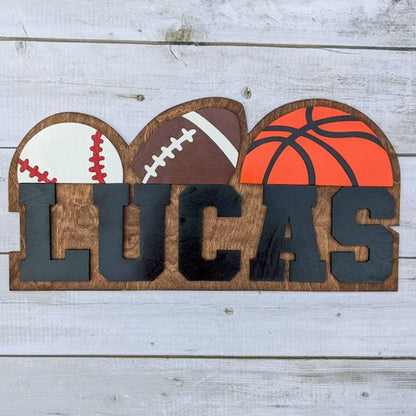 Sports Wood Name Sign