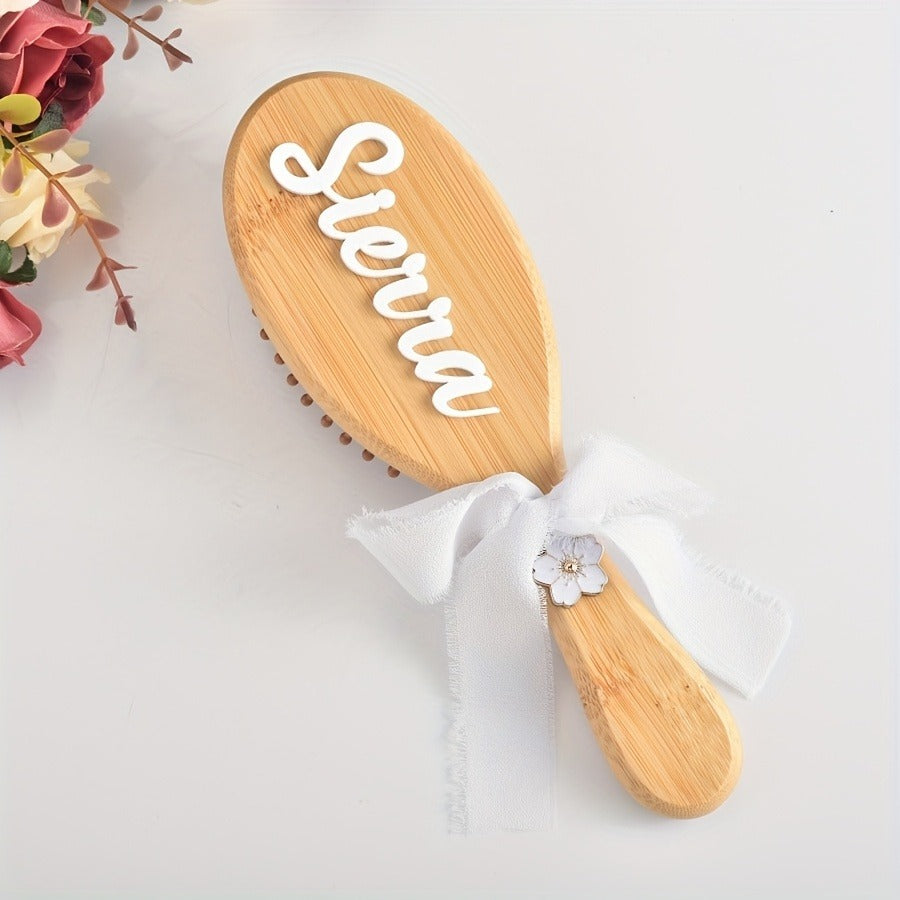 Personalized Anti-Static Hair Brush with Name Engraving