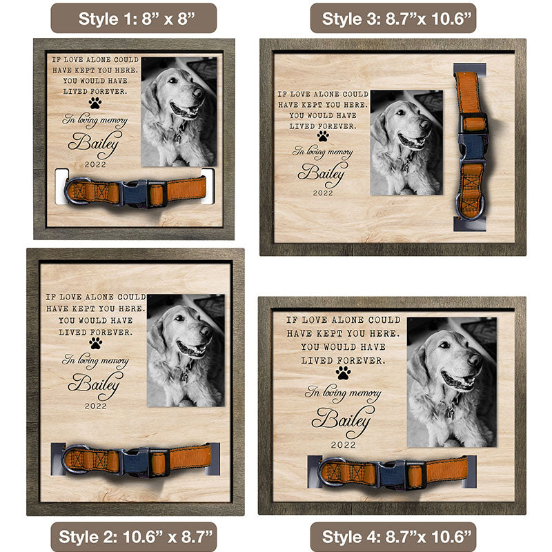 Memorial Pet Collar Frame, Black & White Photo, Loss of Dog, Cat Loss Gifts, Pet Collar Holder, Memorial Standing Frame