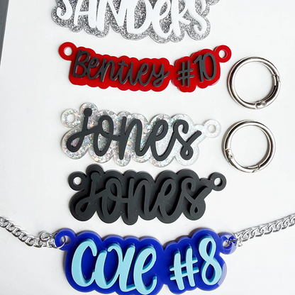 Custom Name Chain for Camino Bag, Acrylic Bag Charm, Personalized Tote Tag