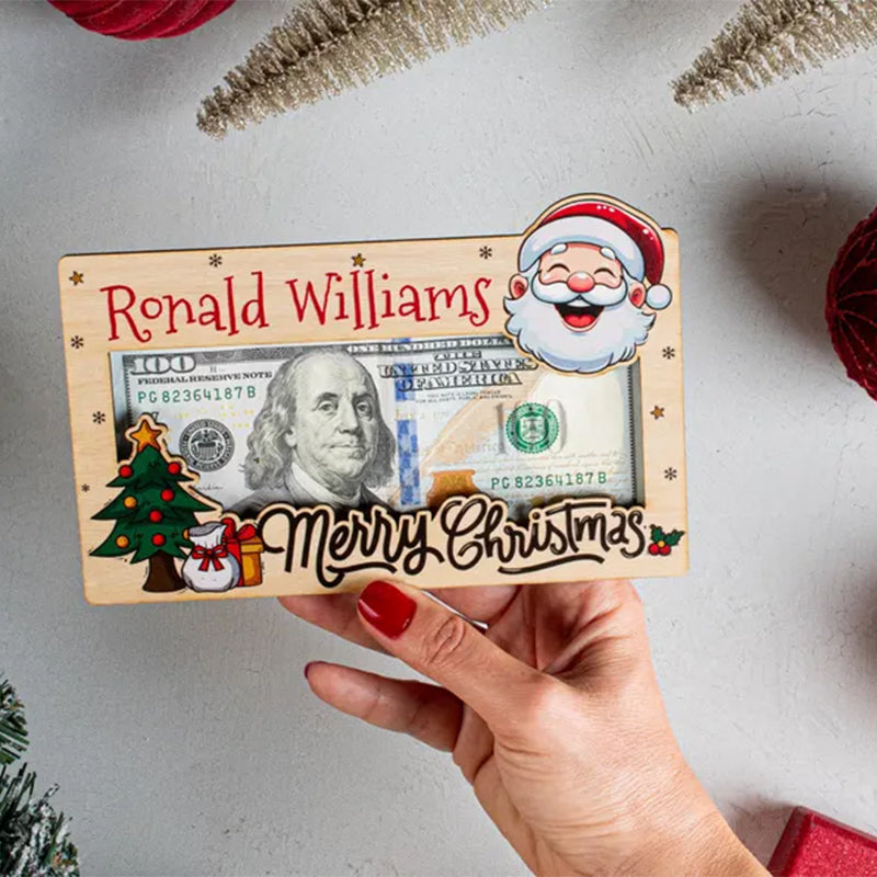 Christmas Money Holder Personalized, Christmas Gift