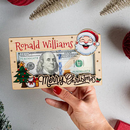 Christmas Money Holder Personalized, Christmas Gift