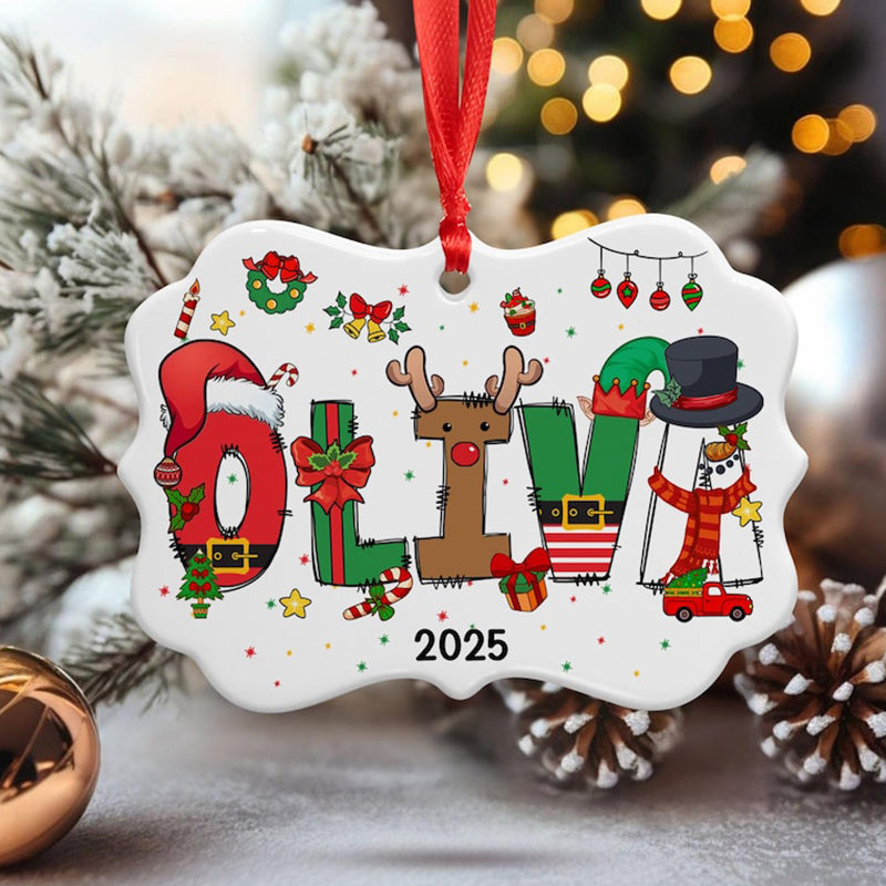 BULK DISCOUNT Custom Name Ornament for Kids