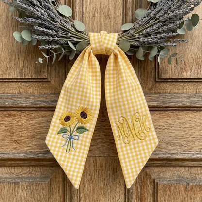 Personalized Sunflower Wreath Sash