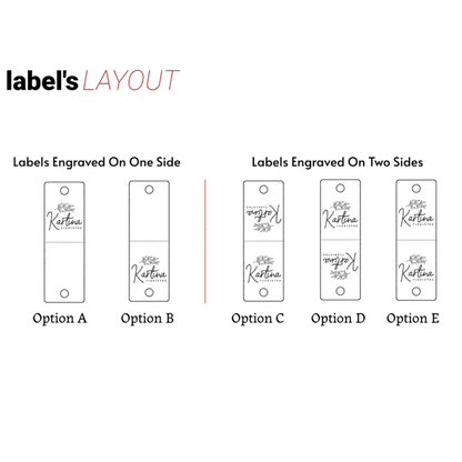 Customized 2 x 0.75 in Faux Leather Product Tags