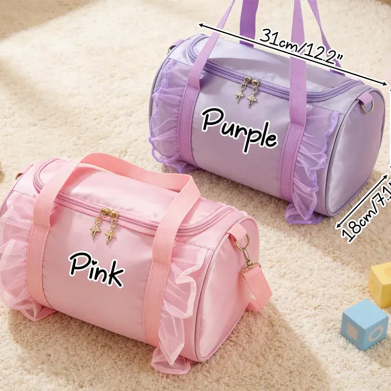 Personalized Ballerina Duffle Bag,Custom Name Gift for Her,Dance School Bag