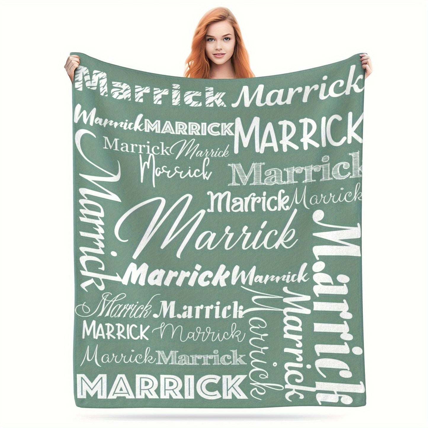 Personalized Flannel Blanket Custom with Name