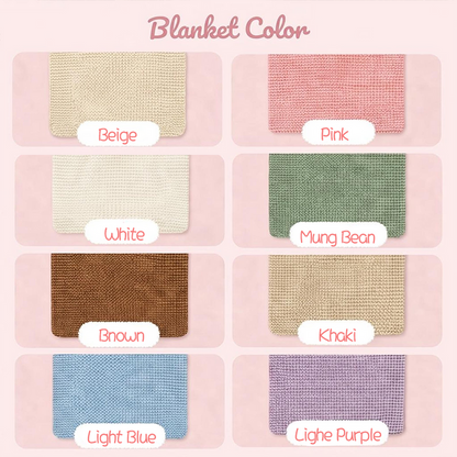 Personalized Embroidered Teddy Bear Baby Blanket with Name