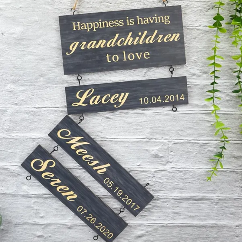 Grandchildren Sign,Personalized Grandparent Sign