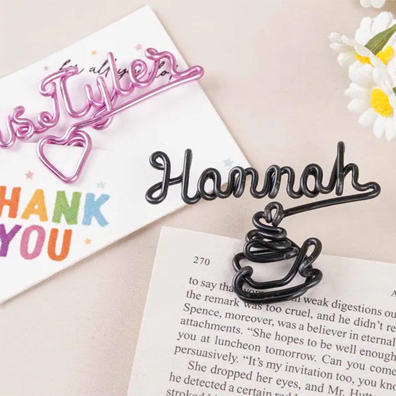 Personalized Wire Name Bookmark, Teacher Appreciation Gifts