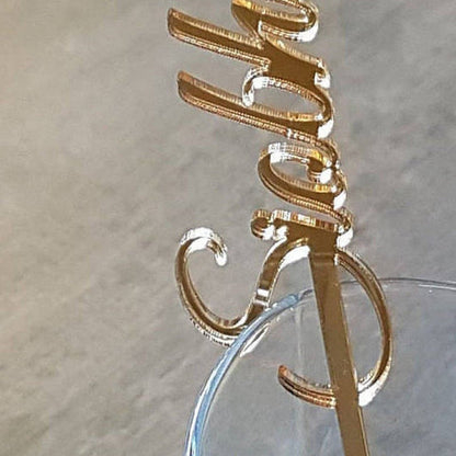 Drink stirrers gold Drink wedding stirrers Personalized swizzle sticks Name stirrers