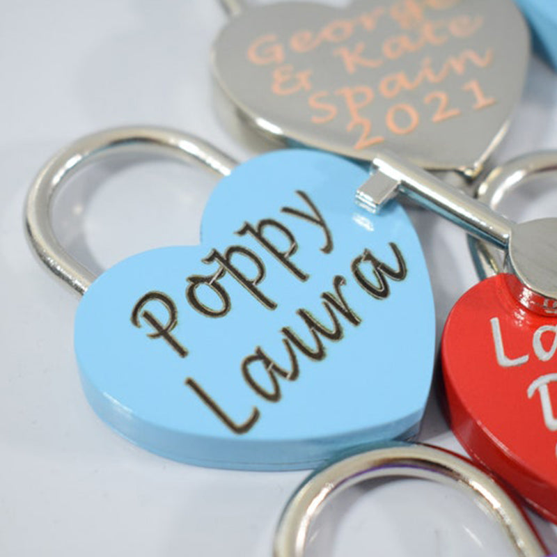 Boyfriend Gift Love Lock Engraved Fathers mothers day Padlock wedding engagement anniversary bridge gift  Personalised Key included Eternal