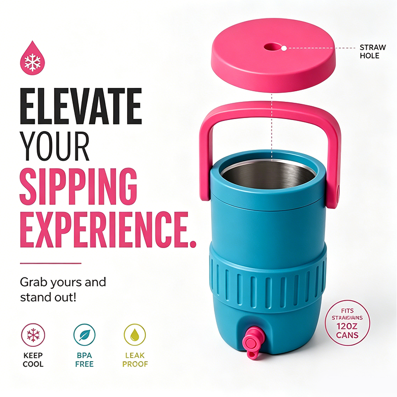 Slim Retro Water Cooler Can Holder for 12oz Energy Drinks
