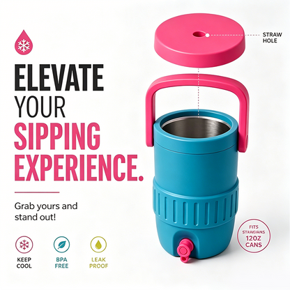 Slim Retro Water Cooler Can Holder for 12oz Energy Drinks