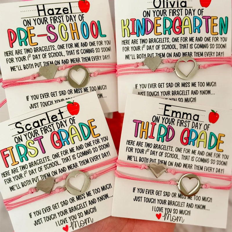 First Day of School! Mommy and Me Adjustable Bracelets