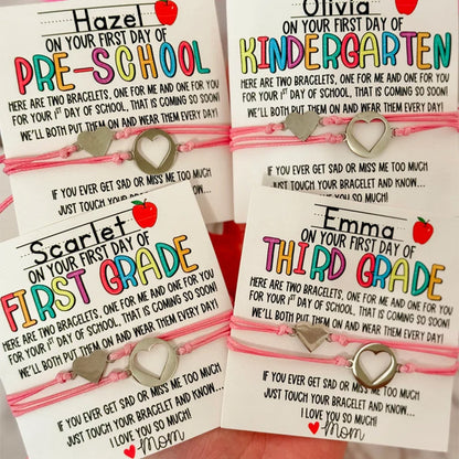 First Day of School! Mommy and Me Adjustable Bracelets