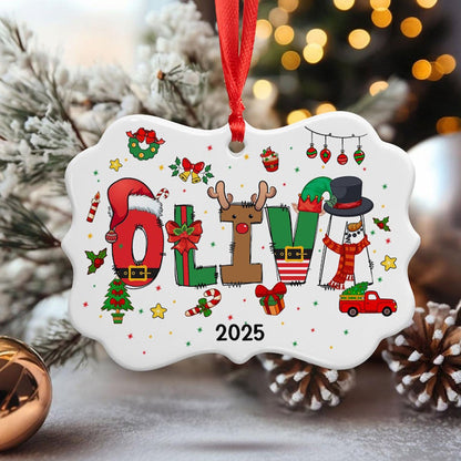 BULK DISCOUNT Custom Name Ornament for Kids