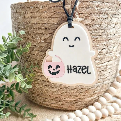 Boo Basket Tag, Halloween Name Tags, Personalized Halloween Tag
