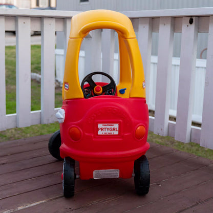 Cozy Coupe Custom License Plate - Size 3.75 x 2.25 in for Power Wheels
