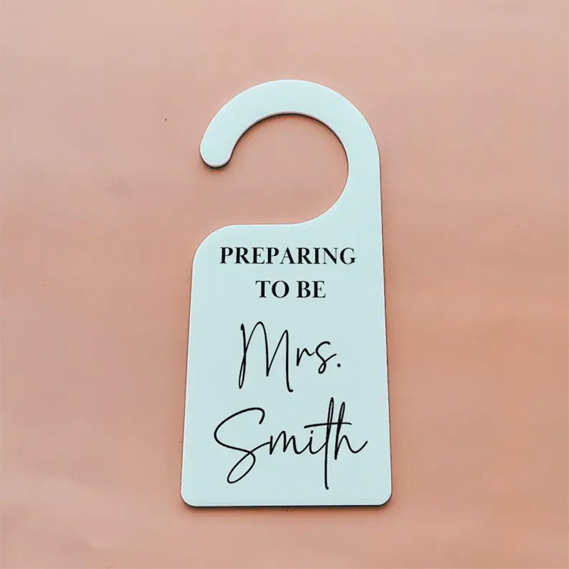 Personalized Bridal Suite Door Hanger Bridal Room Door