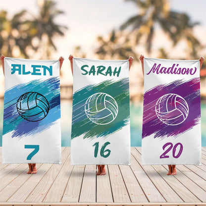 Custom Volleyball Team Towel, Personalized Team Gift