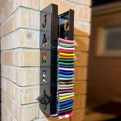 Personalized Can Cooler Holder with Bottle Opener | Custom Can Cooler Dispenser