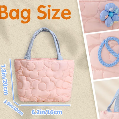 Personalized Quilted Nylon Tote Handbag,Kids Name bag,Custom Children's Gift