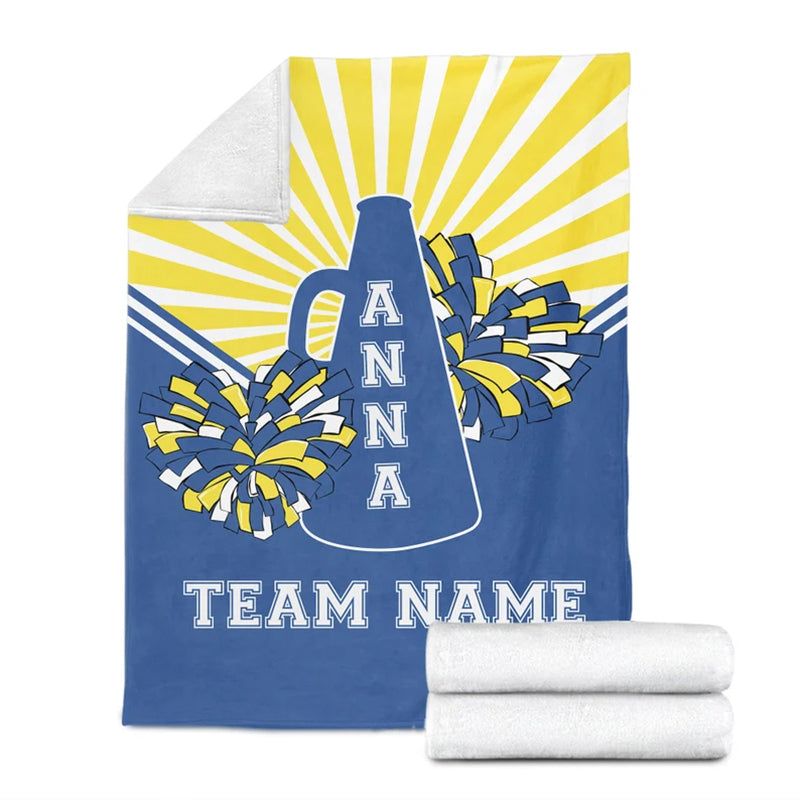 Personalized Cheerleading Blanket, Custom Name