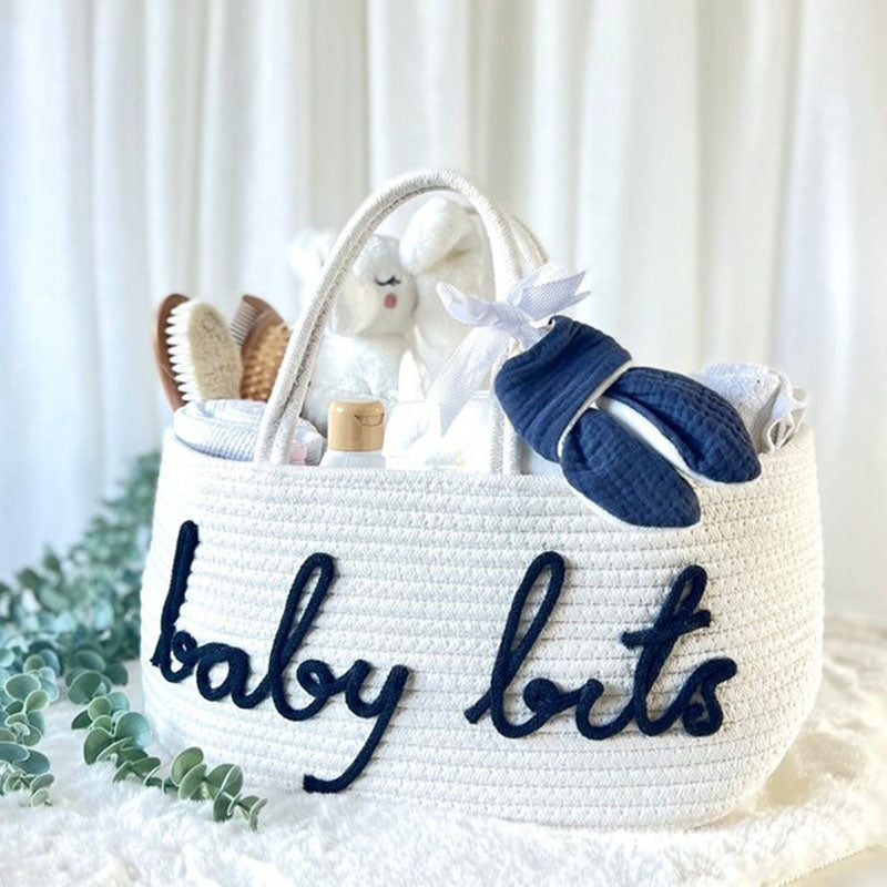 Cotton Woven Rope Personalized Baskets Customized Baby Shower Gift