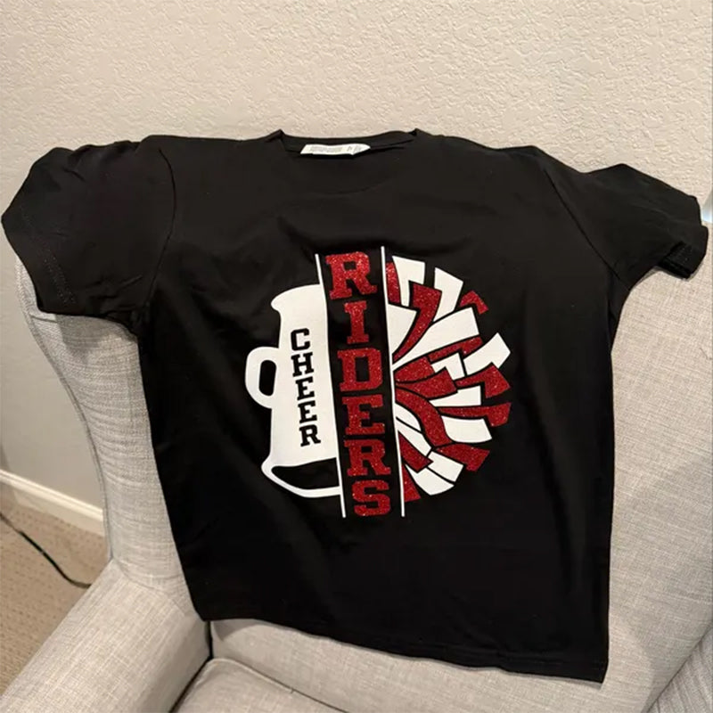 Glitter Cheer Shirt | Cheer Tshirts | Cheerleading Mom Shirts