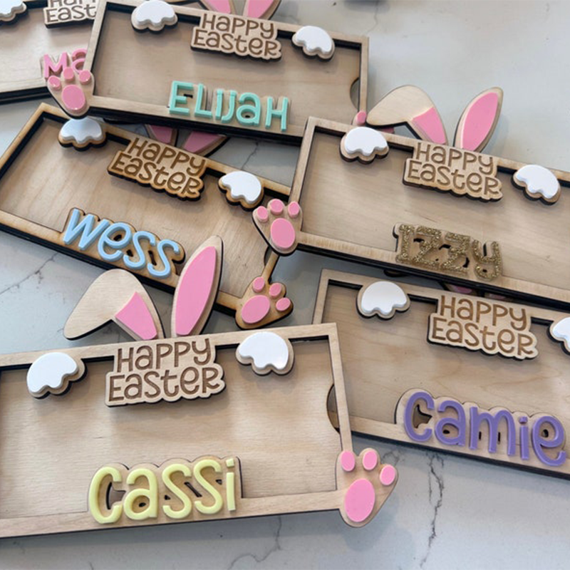 Bunny Easter Money Holder: Acrylic Easter Basket Gift for Kid