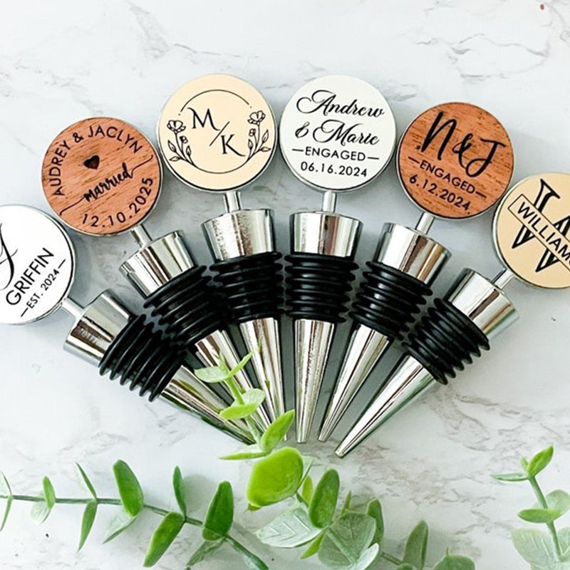 personalized wine stopper wedding gift for couple