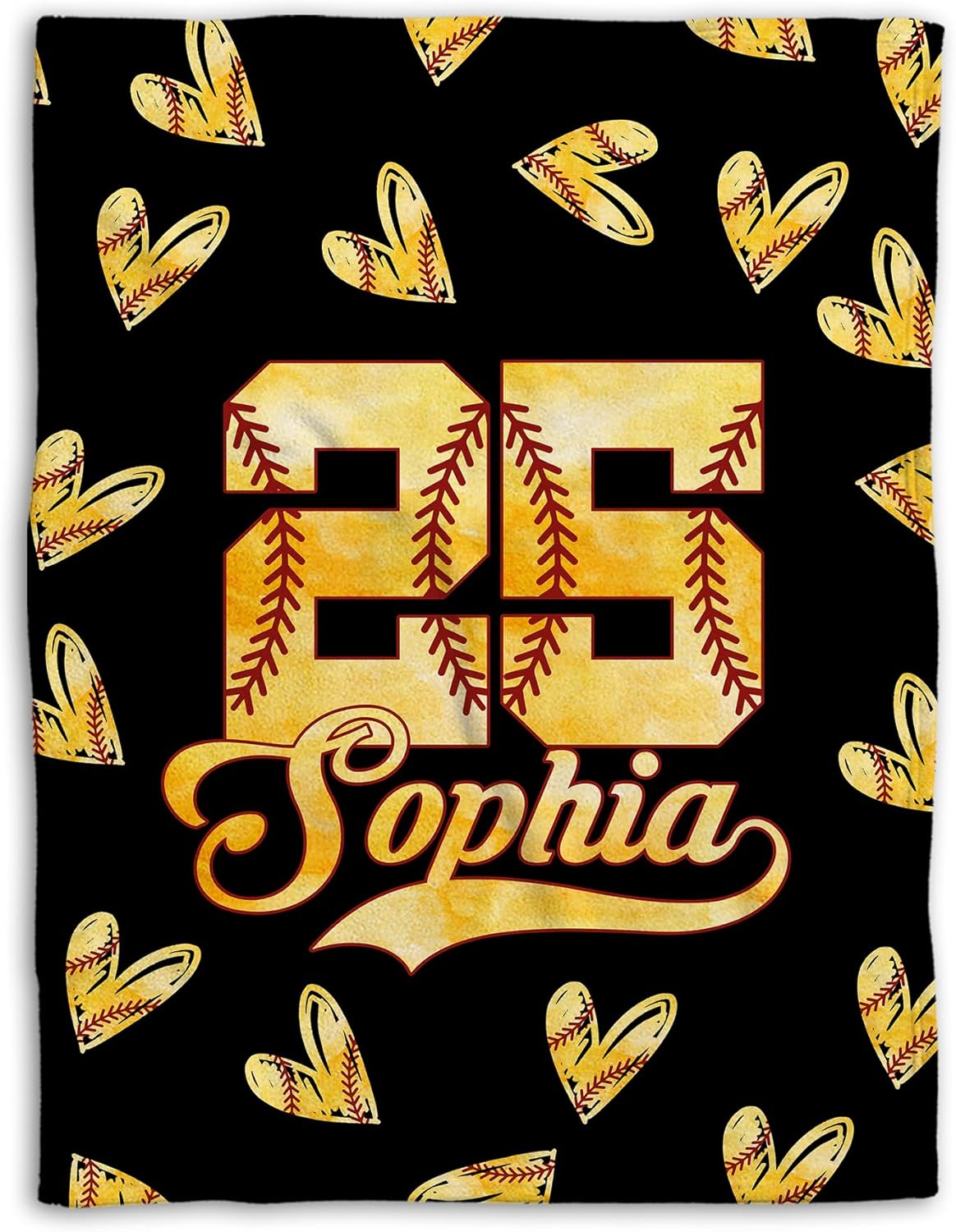 Personalized Softball  Blanket