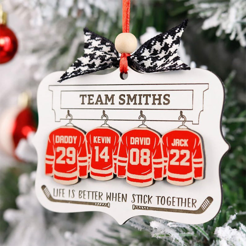 Hockey Ornament Personalized Hockey Family Christmas Gifts For Hockey Player