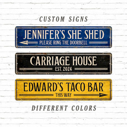 Personalized Metal Sign, Custom Text Sign