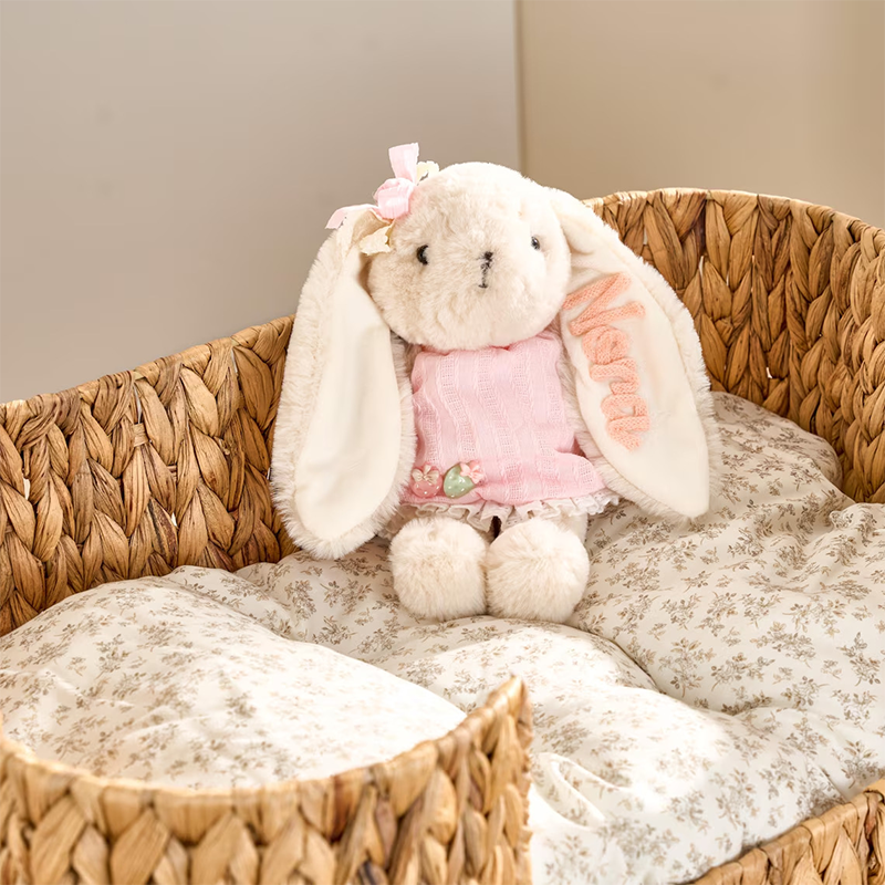 Personalized Embroidered Bunny Plush Baby Gift – Custom Stuffed Rabbit