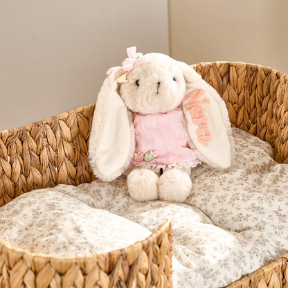 Personalized Embroidered Bunny Plush Baby Gift – Custom Stuffed Rabbit